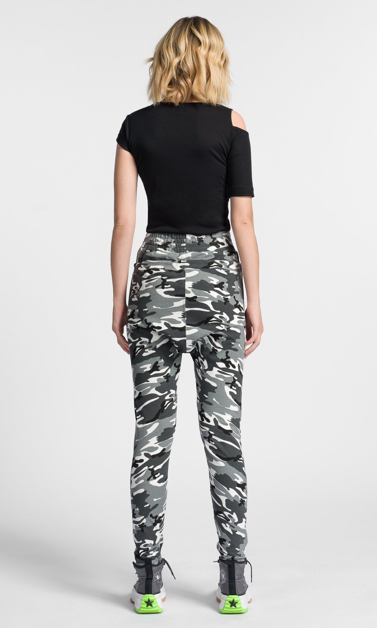 Double Waist Drop Crotch Pants - AAKASHA