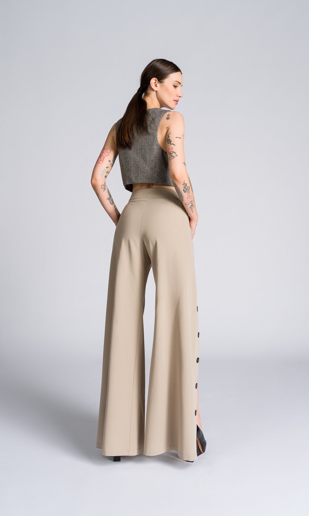 Wide Leg Tearaway Pants - AAKASHA