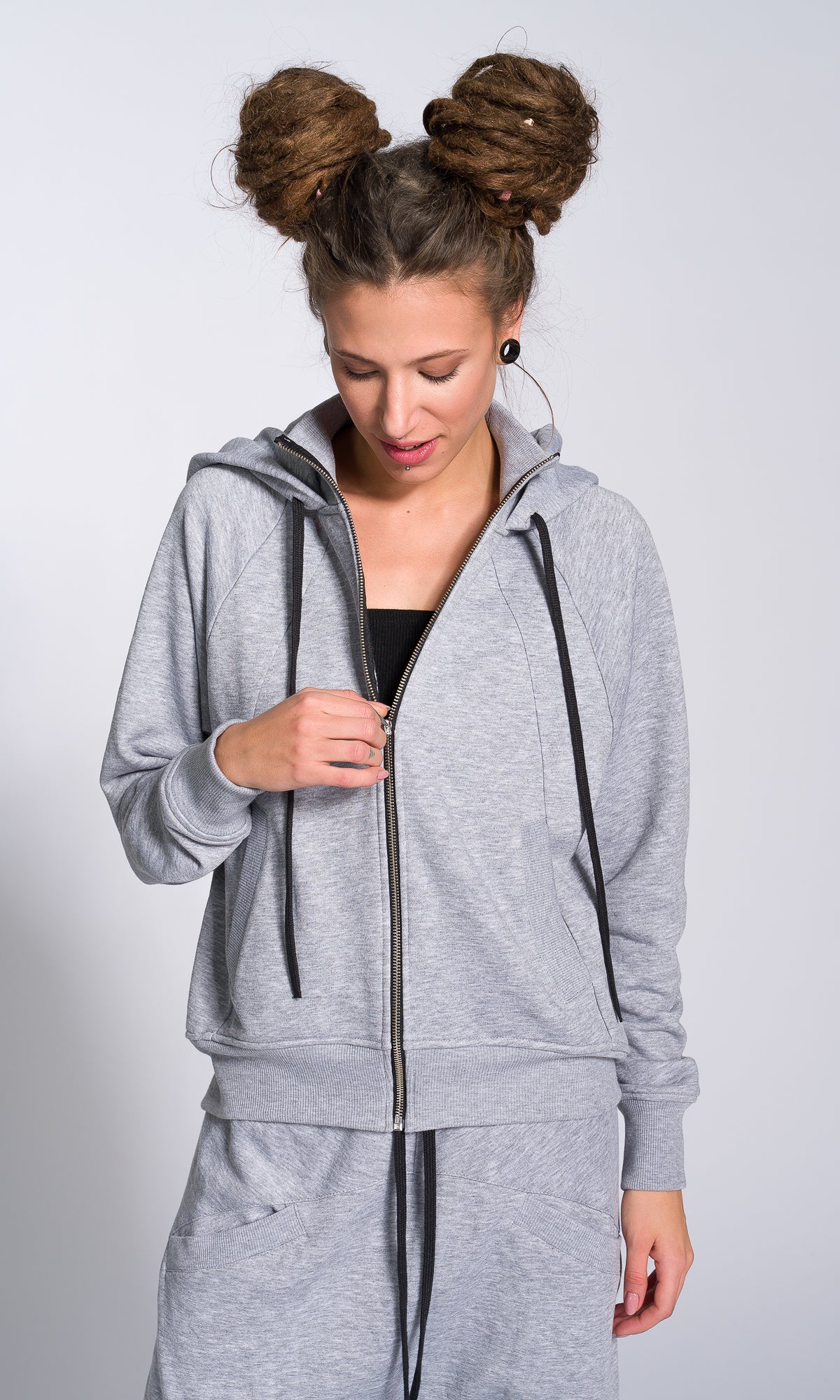 Zip-up Hooded Sweatshirt - AAKASHA