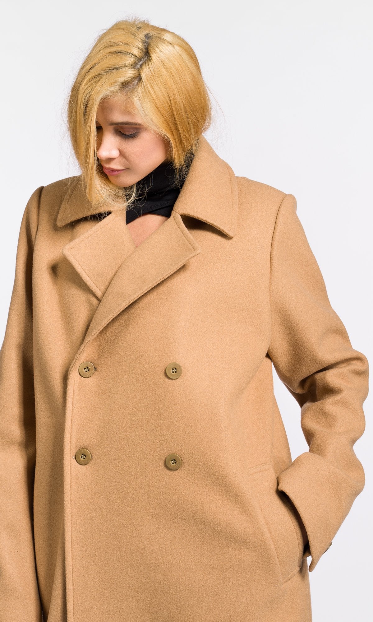 Extra Long Double Breasted Coat - AAKASHA