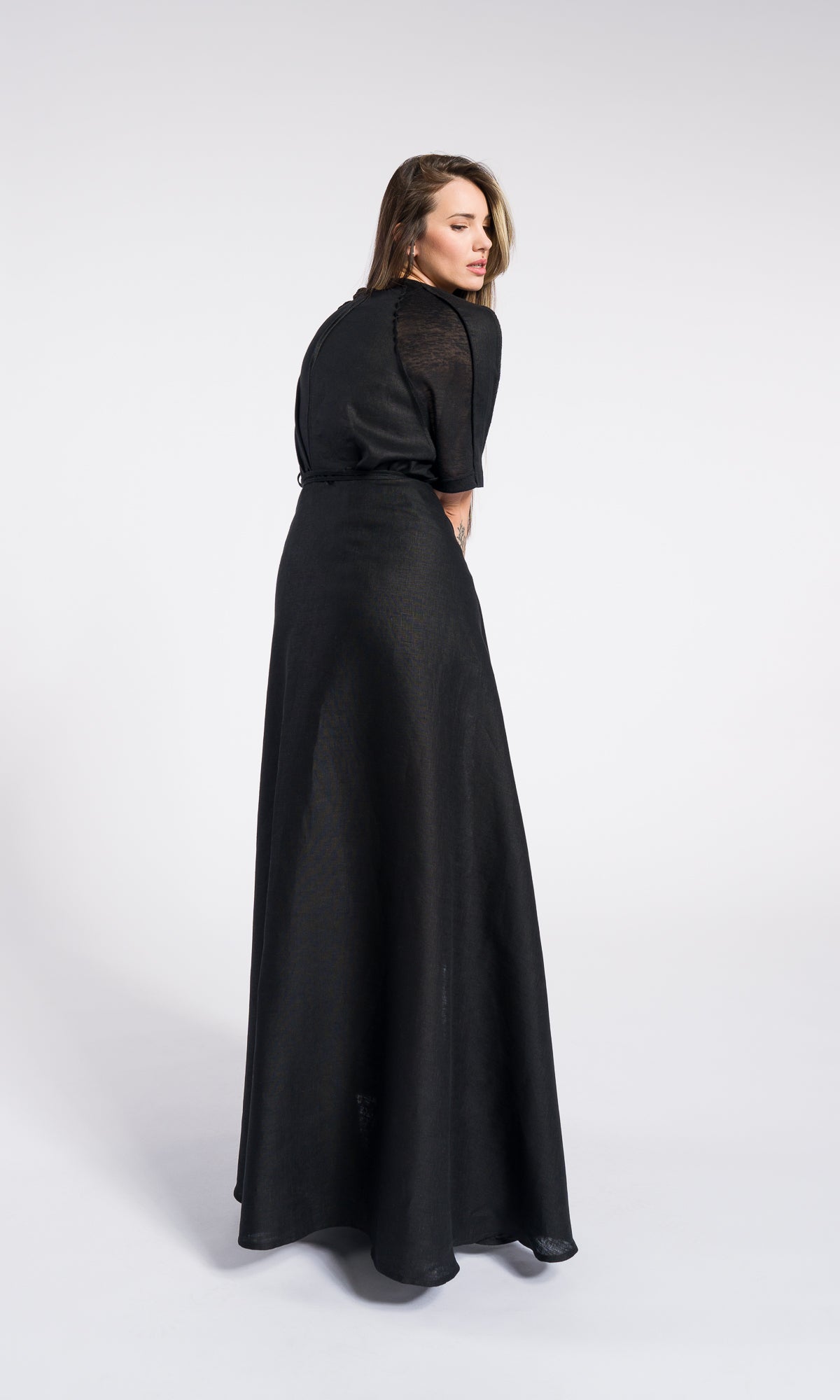 Linen Maxi Skirt, Plus Size Wrap Skirt, Summer Linen Skirt