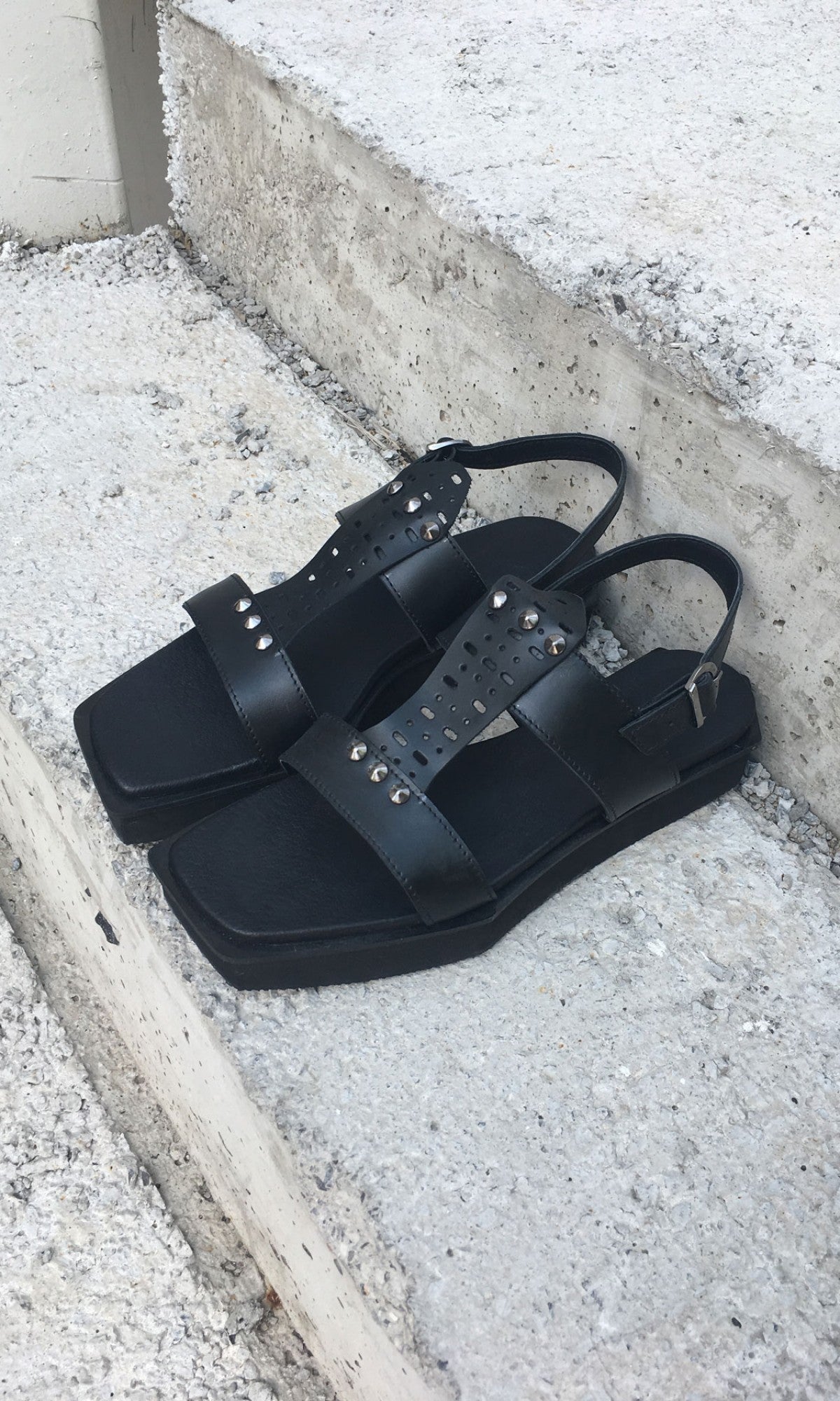 Metal Studs And Rivets Flat Sandals