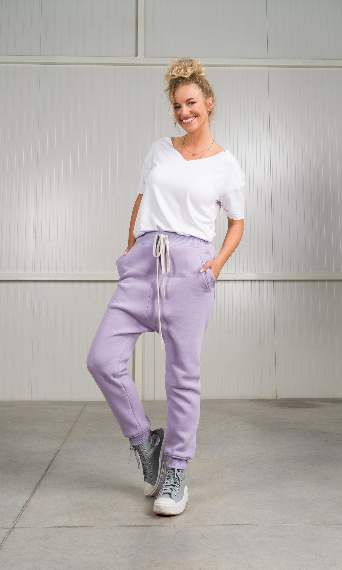 Warm Pants With Ribbed Details - AAKASHA