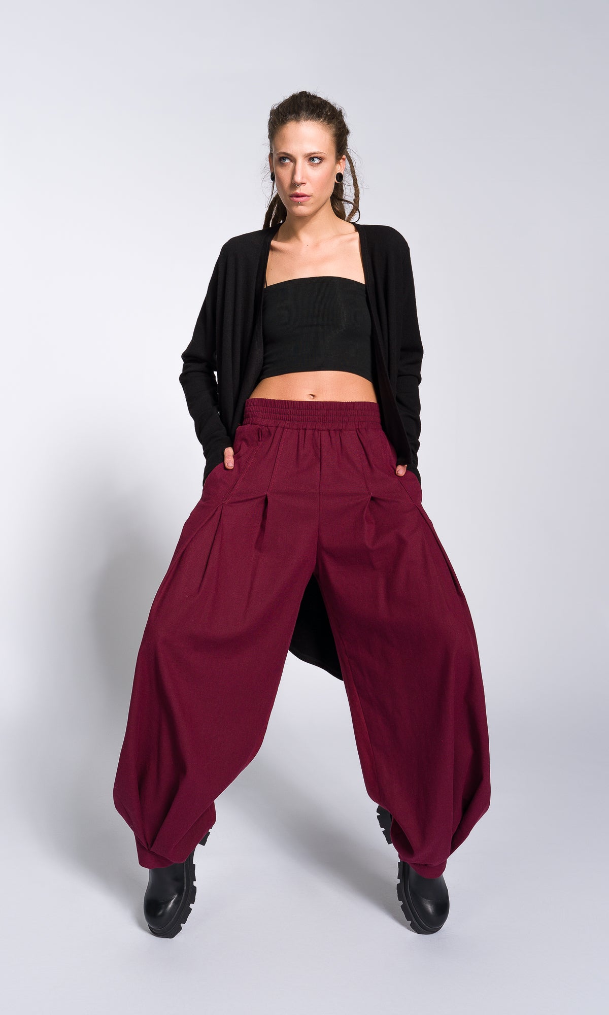 Linen Tuck Pants - AAKASHA