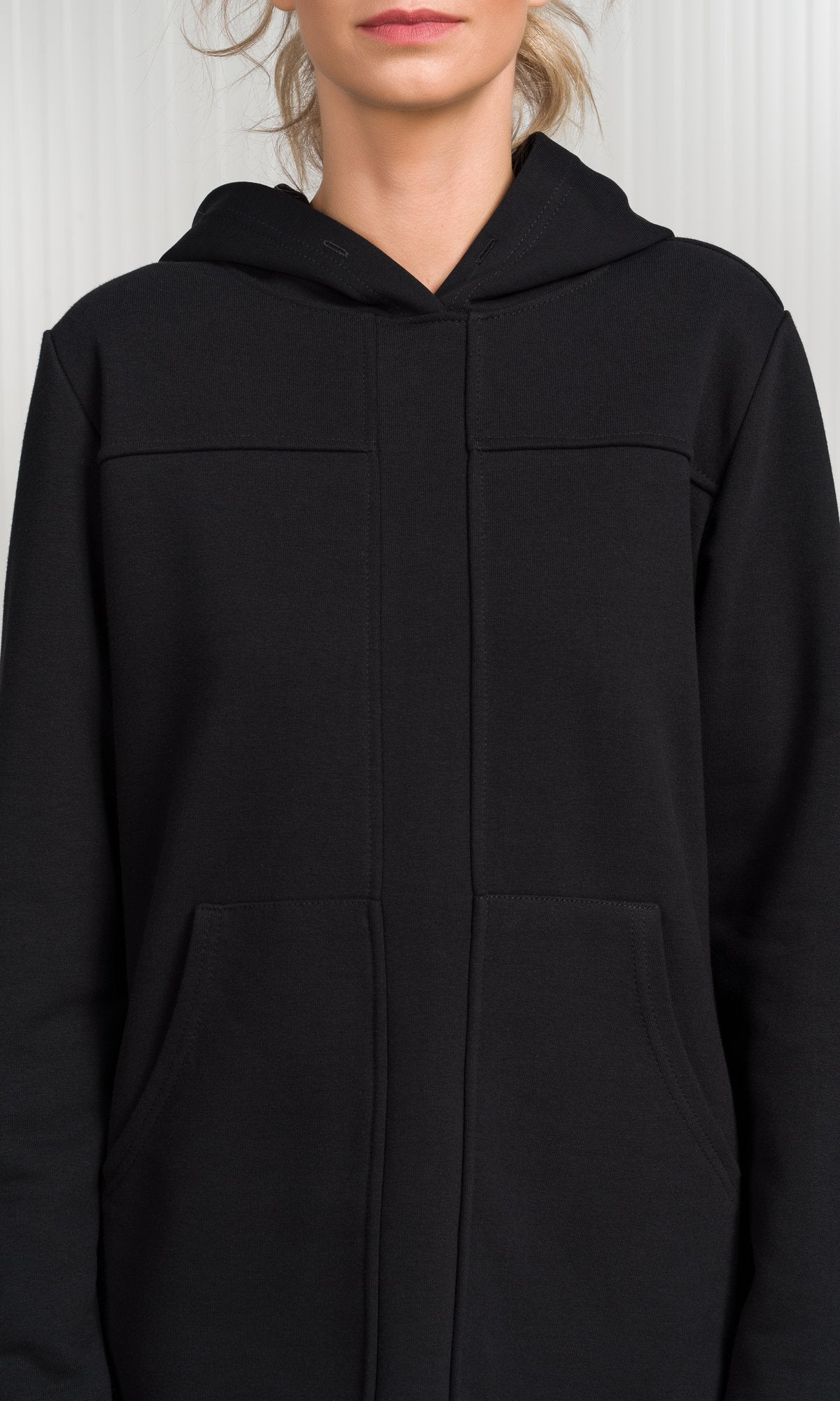 Seam Details Hooded Sweatshirt