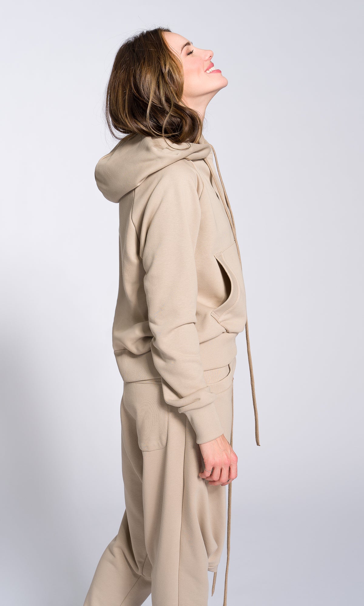 Kangaroo Pocket Hooded Sweatshirt - AAKASHA