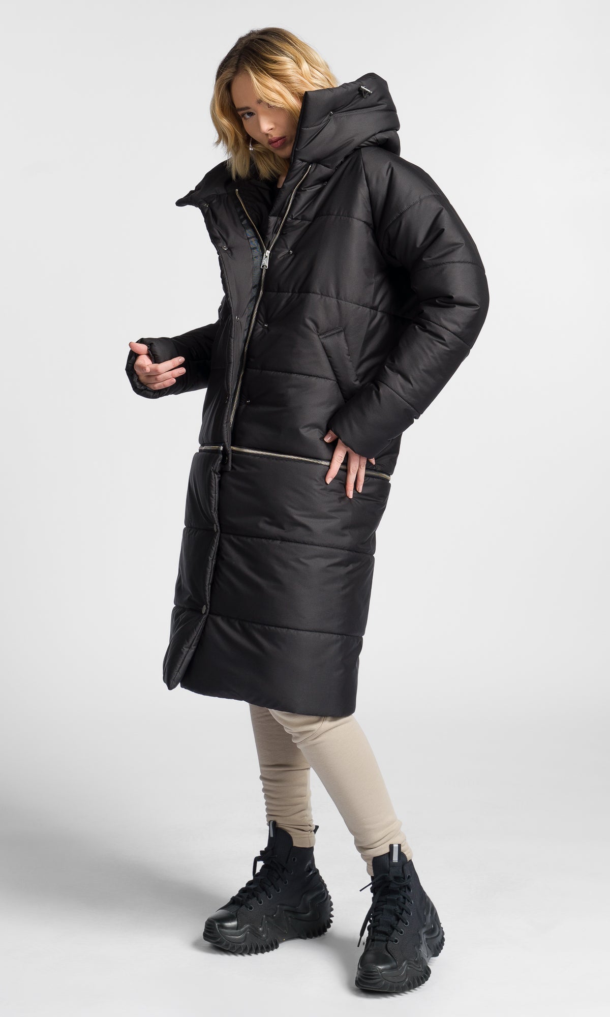 Detachable Straight Quilted Jacket