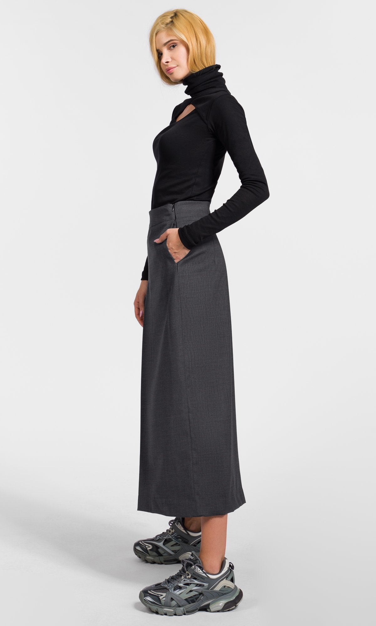 Inverted Pleat Skirt Pants - AAKASHA