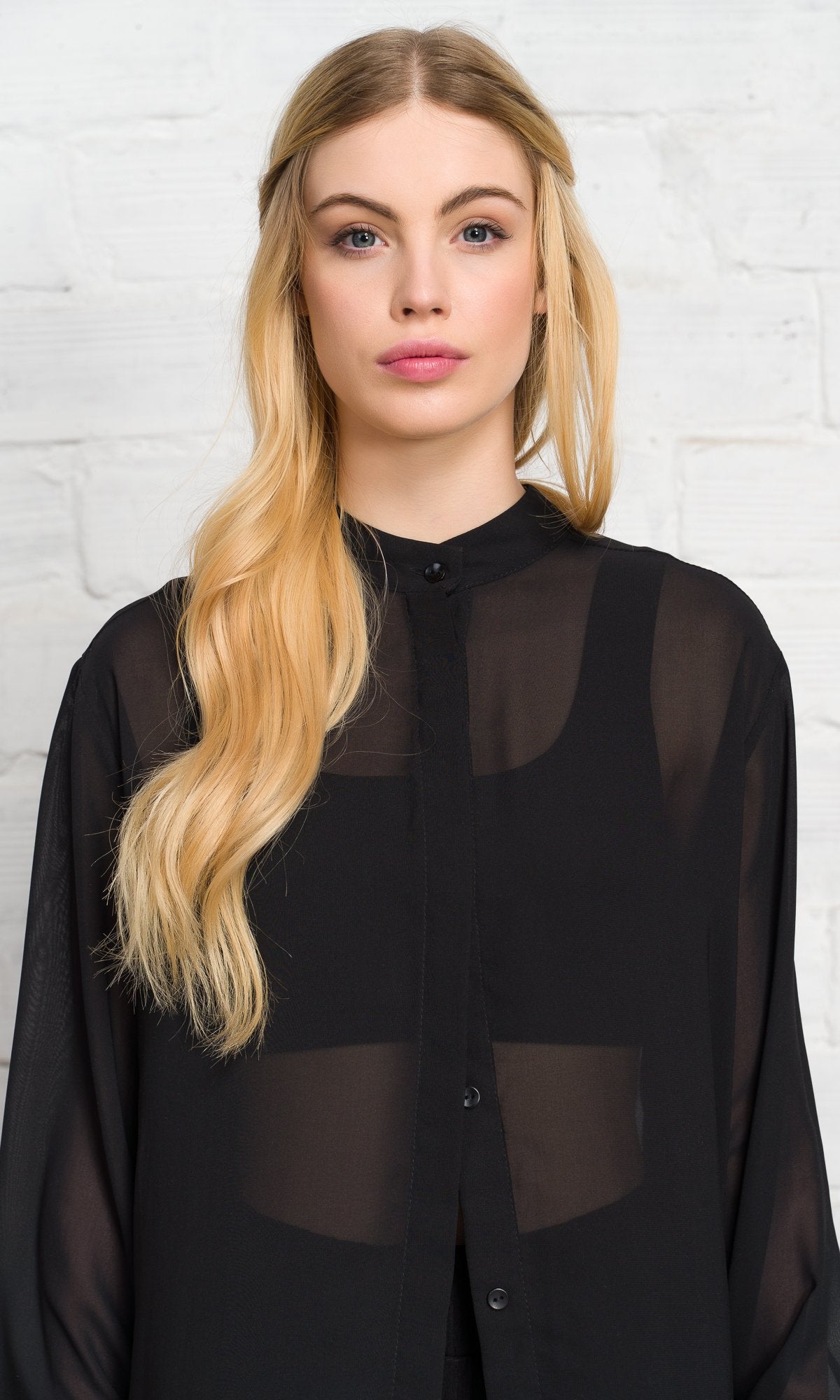 Pleated Back Sheer Shirt - AAKASHA