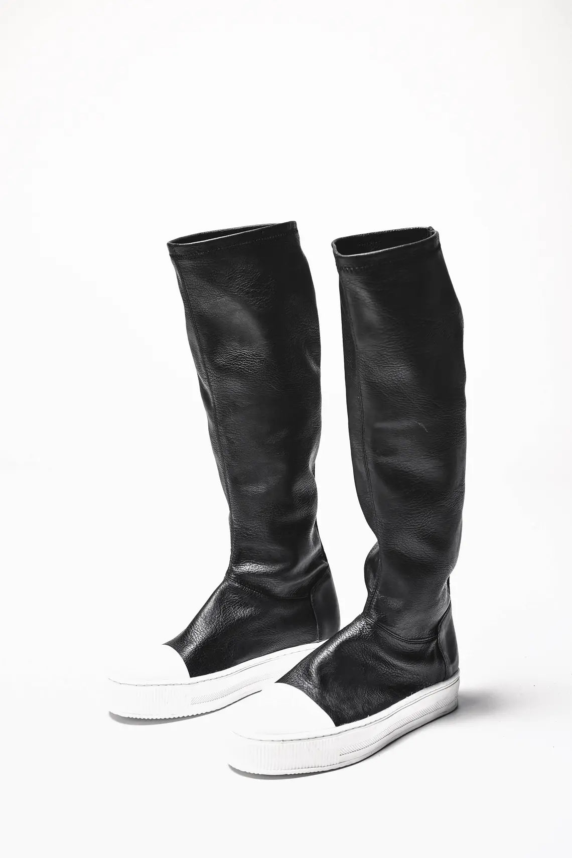 Genuine Leather High Elastic Boots