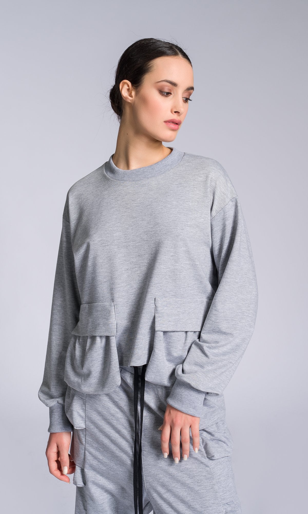 Cargo Pockets Sweatshirt - AAKASHA