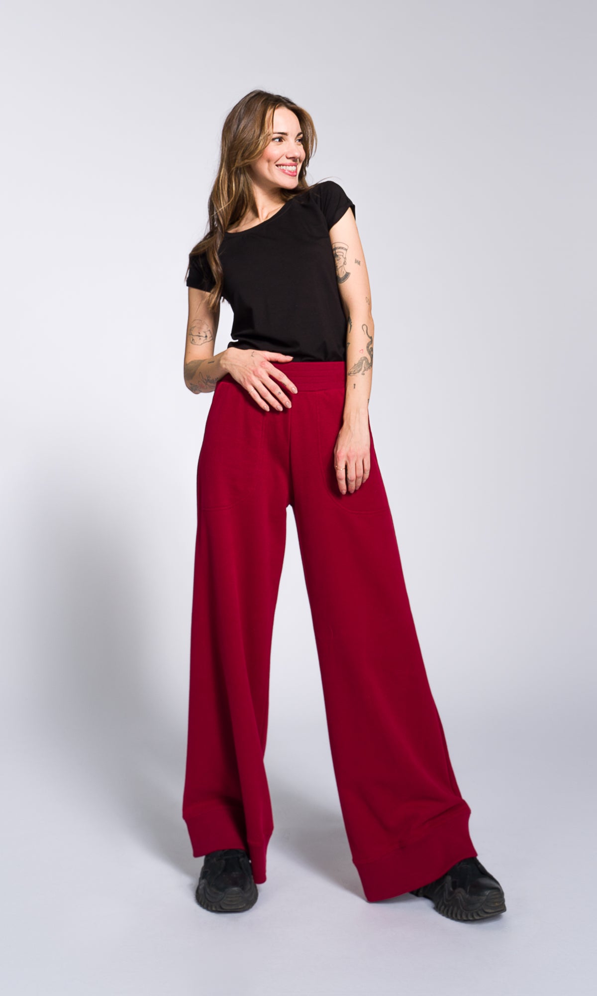 Soft Cotton Wide Leg Pants