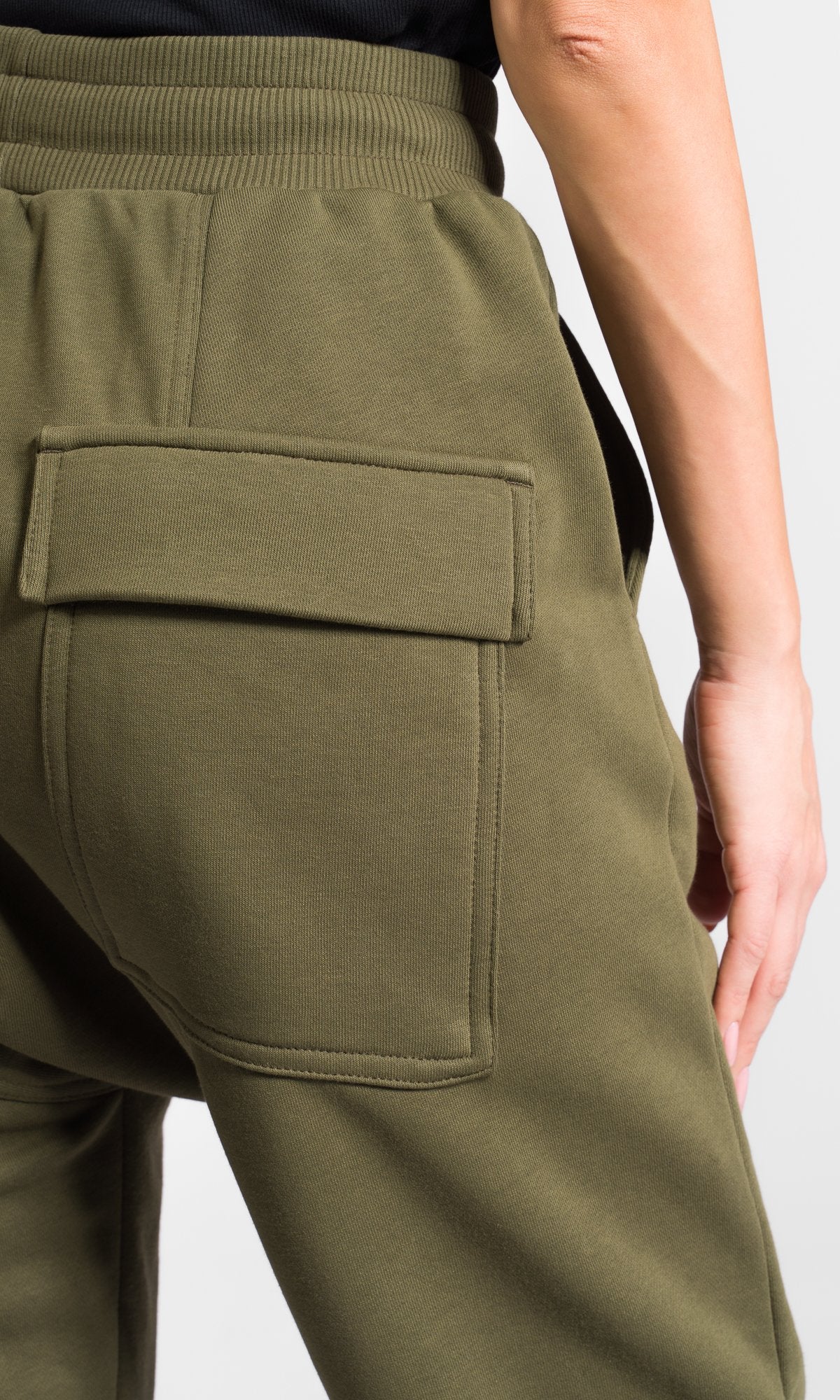 Drop Crotch Pants with Flap Pockets